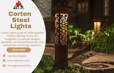 corten steel lights